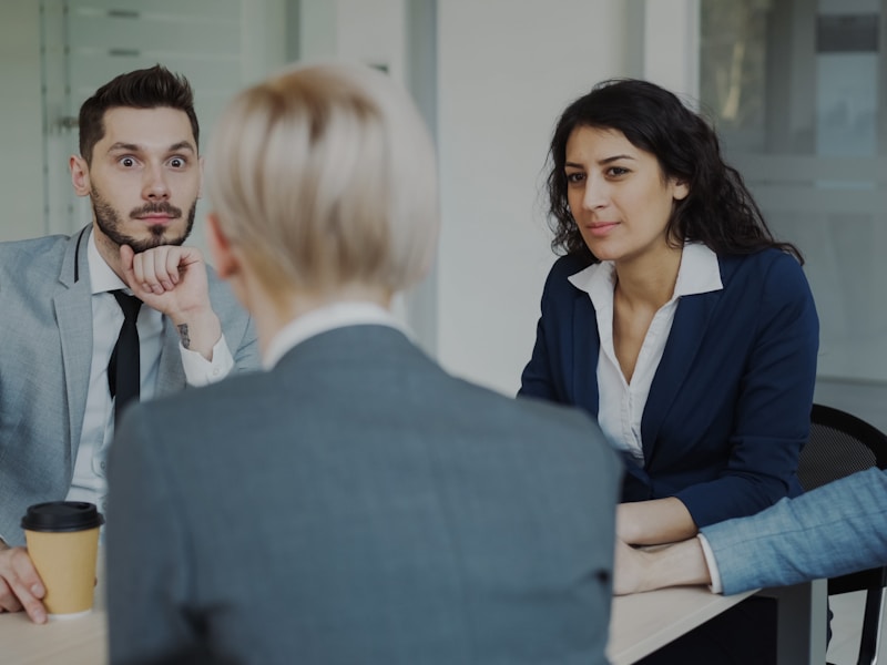 Professional business team in discussion