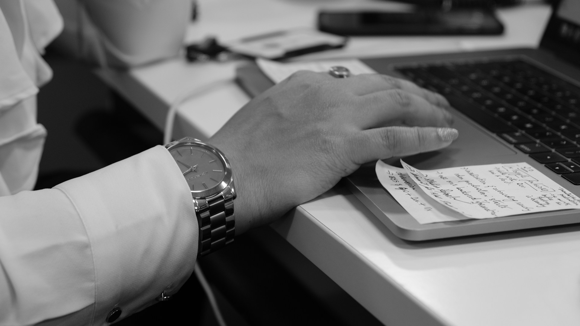 Professional payroll office environment